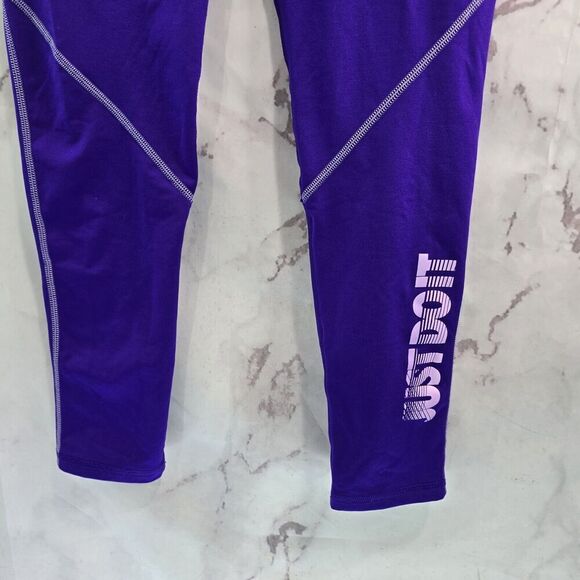Nike Leggings Womens Large Purple Fleece Lined Thermal Pro Winter High Rise - Picture 8 of 12